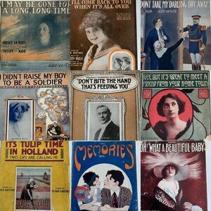 1910s Vintage Sheet Music WWI Patriotic I Didn't Raise My Boy to Be a Soldier jk